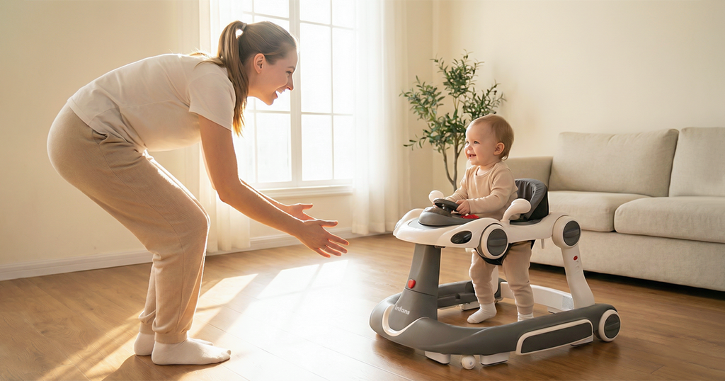 INFANS 6-in-1 Foldable Baby Walker: Solve Idle & Safety Troubles for 7 ...