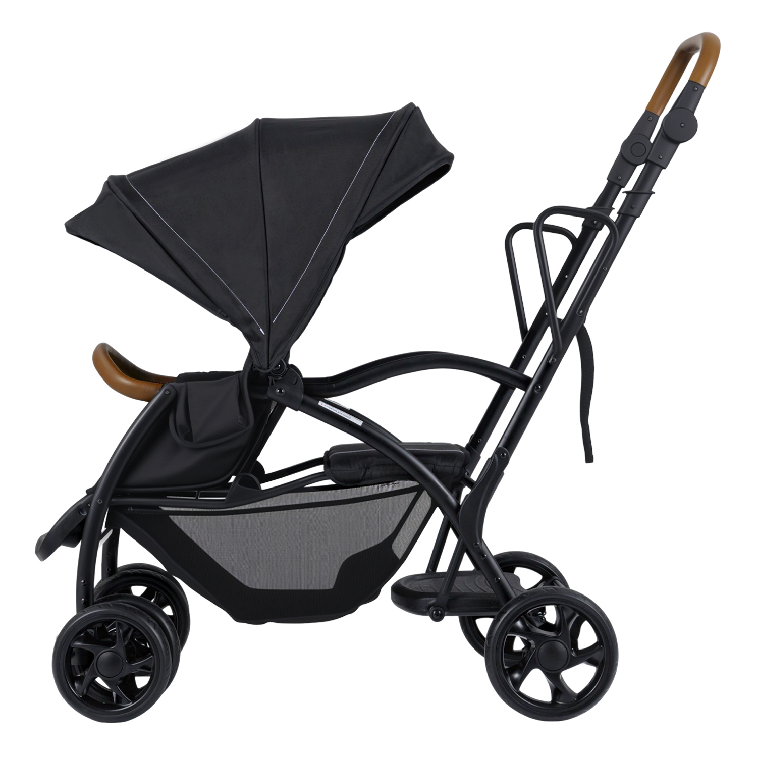 INFANS Double Stroller with Leather Handle, Front Seat 2-Position Recl – Infansbaby