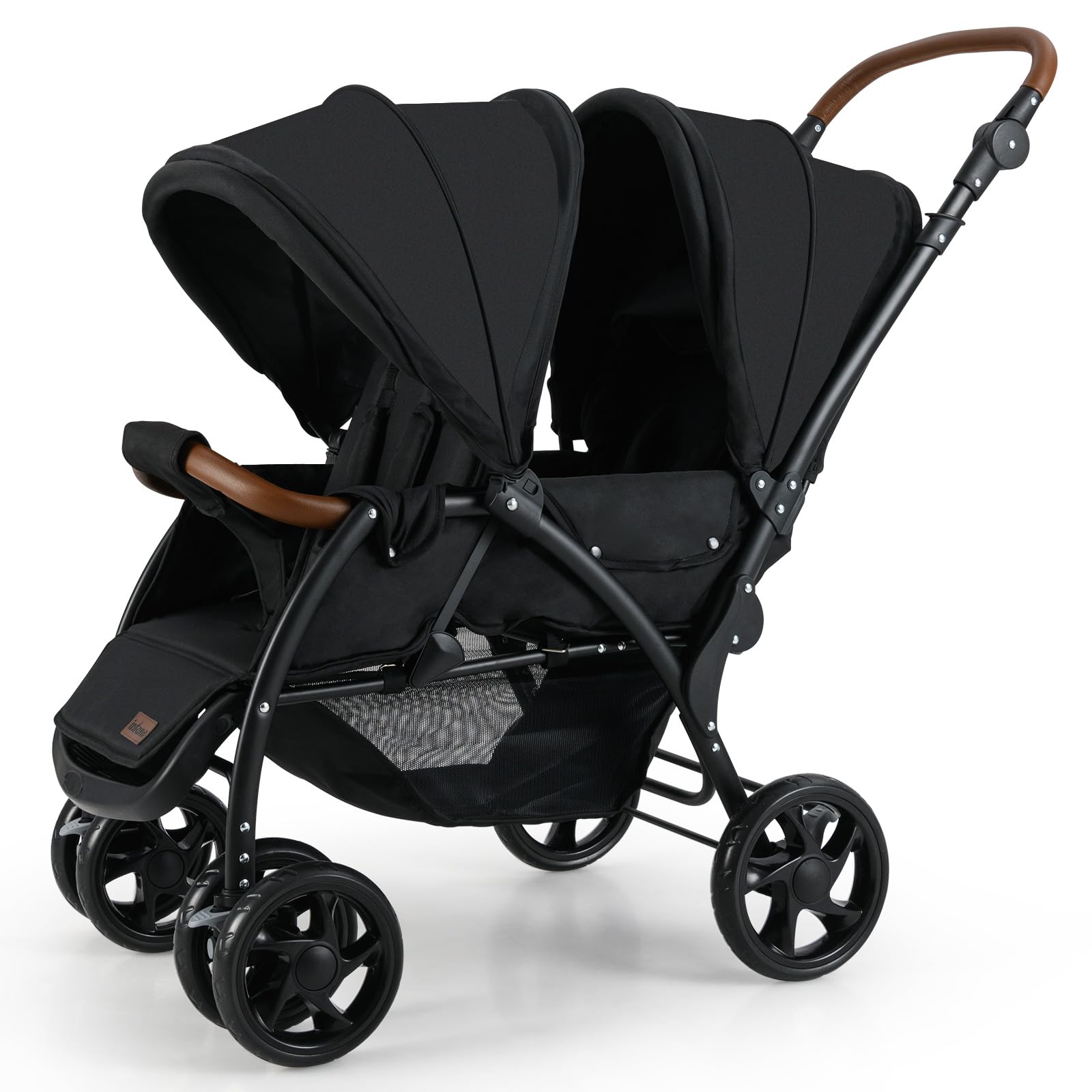 INFANS Double Stroller, Foldable Baby Tandem Stroller with Djustable B – Infansbaby