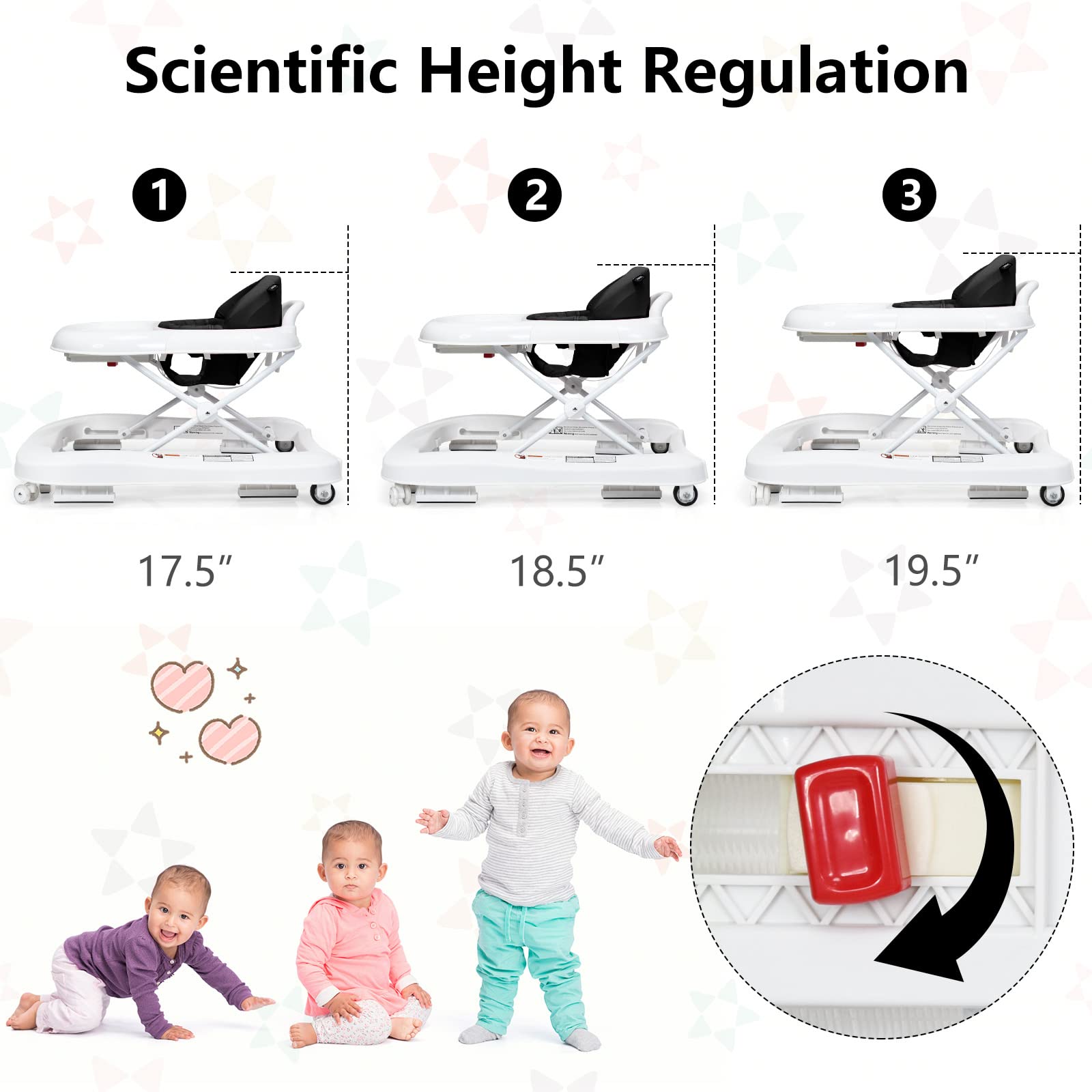 Walker Baby Bouncer Height Bouncer Seat For Babies 0-12 Months