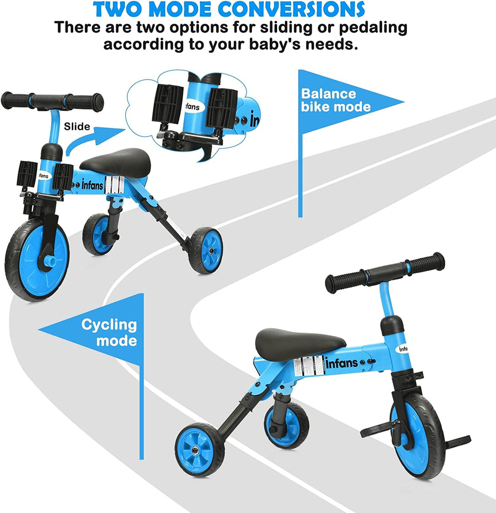 Kids 1-4 Years Old Folding ricycles with 3 Wheels INFANS