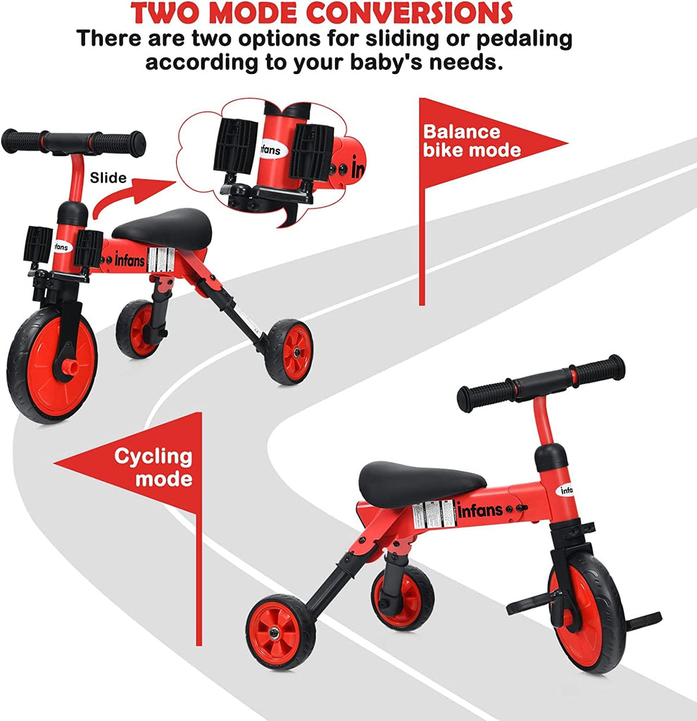 Kids 1-4 Years Old Folding ricycles with 3 Wheels INFANS