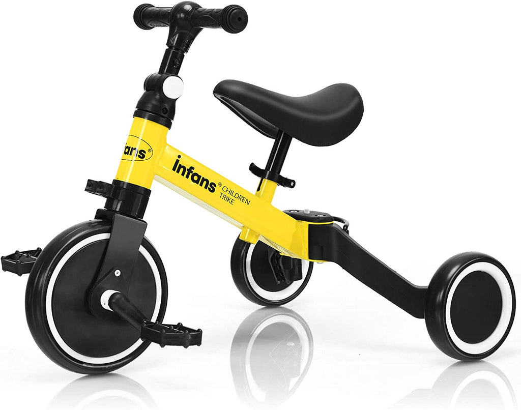 Kids 3 Wheels Tricycles  Wheels with Detachable Pedal INFANS