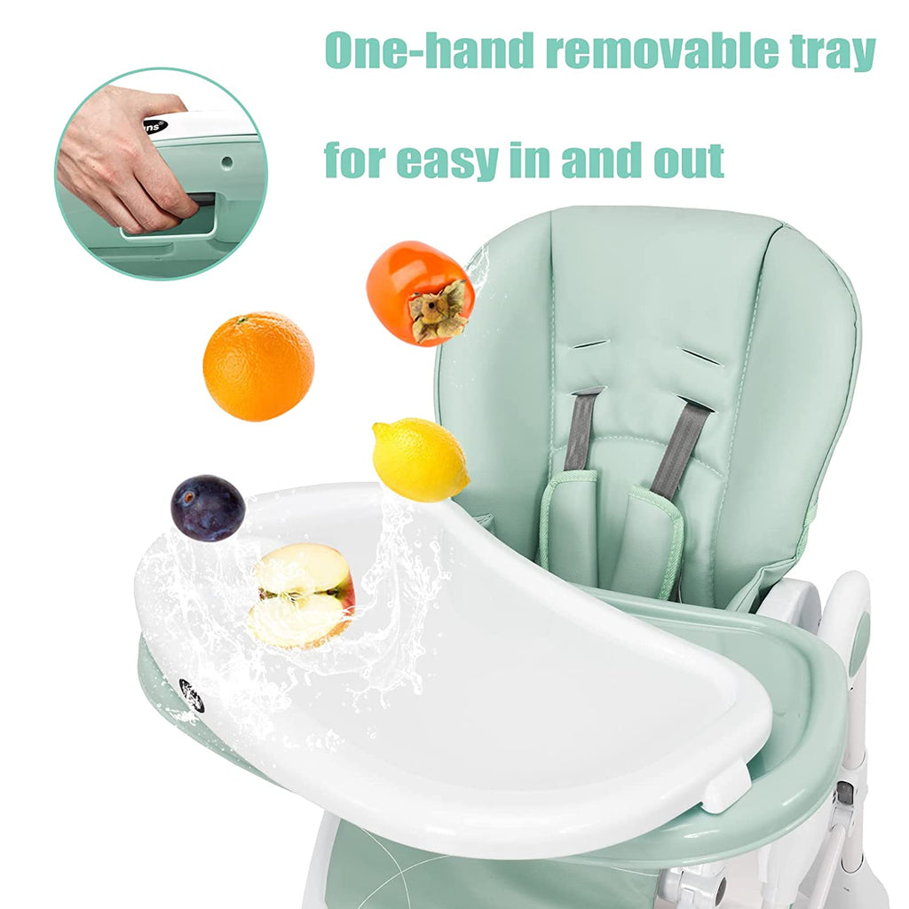 High Chair with One-Hand Removable TrayFoldable for Baby INFANS