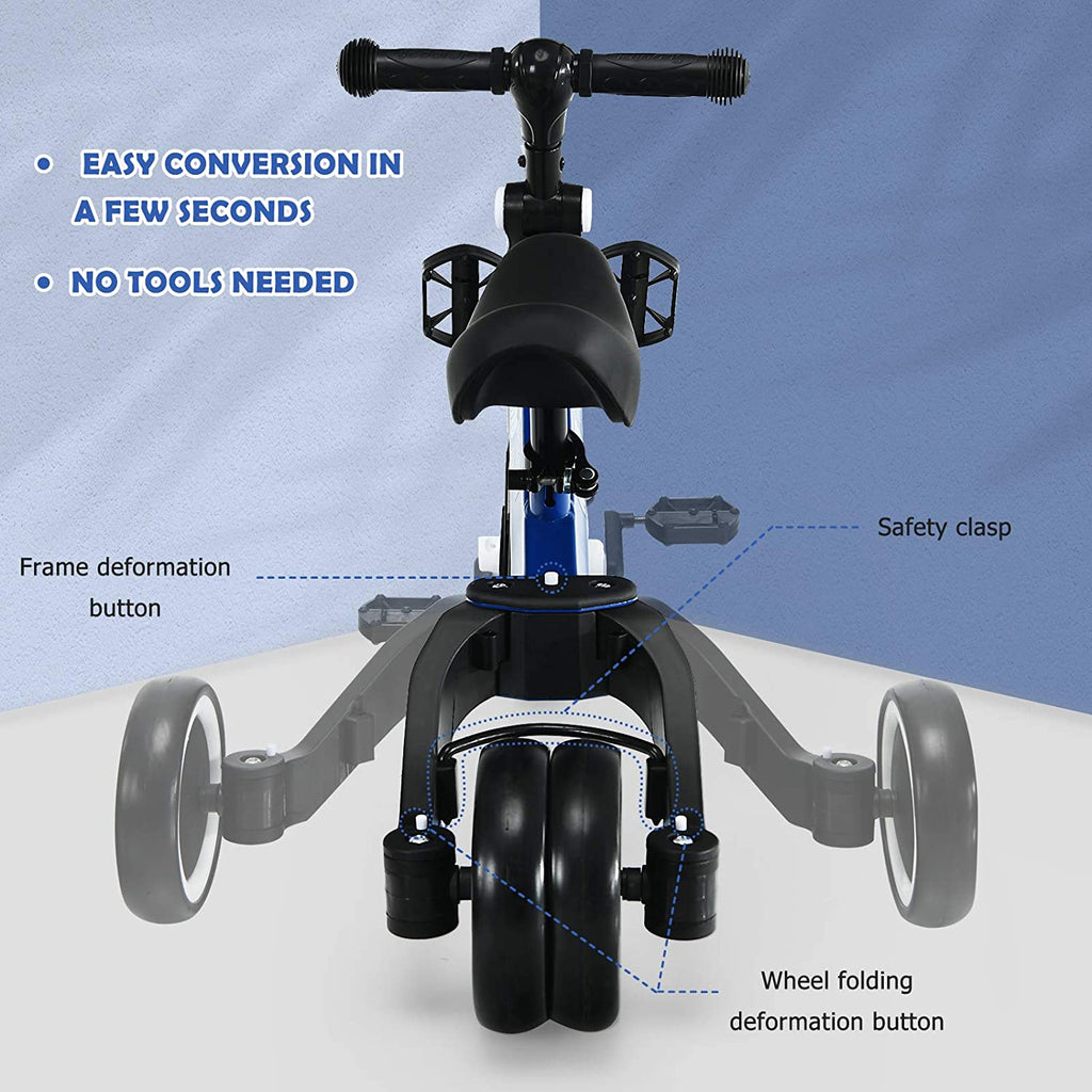 Kids 3 Wheels Tricycles  Wheels with Detachable Pedal INFANS