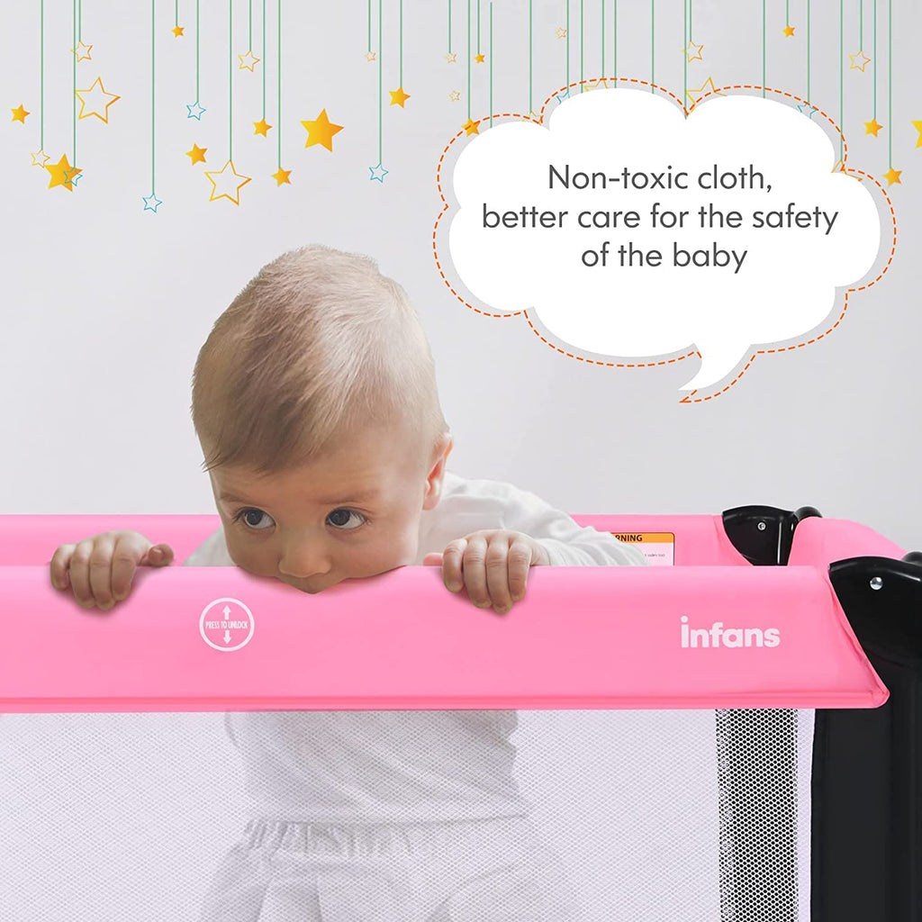 Portable Playard with 50pcs Ball Pit Balls Playpen Activity Center INFANS