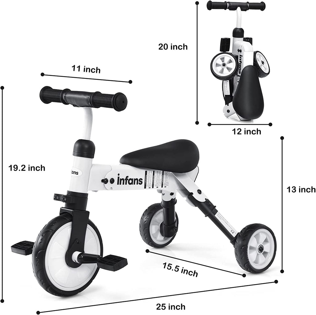 Kids 1-4 Years Old Folding ricycles with 3 Wheels INFANS