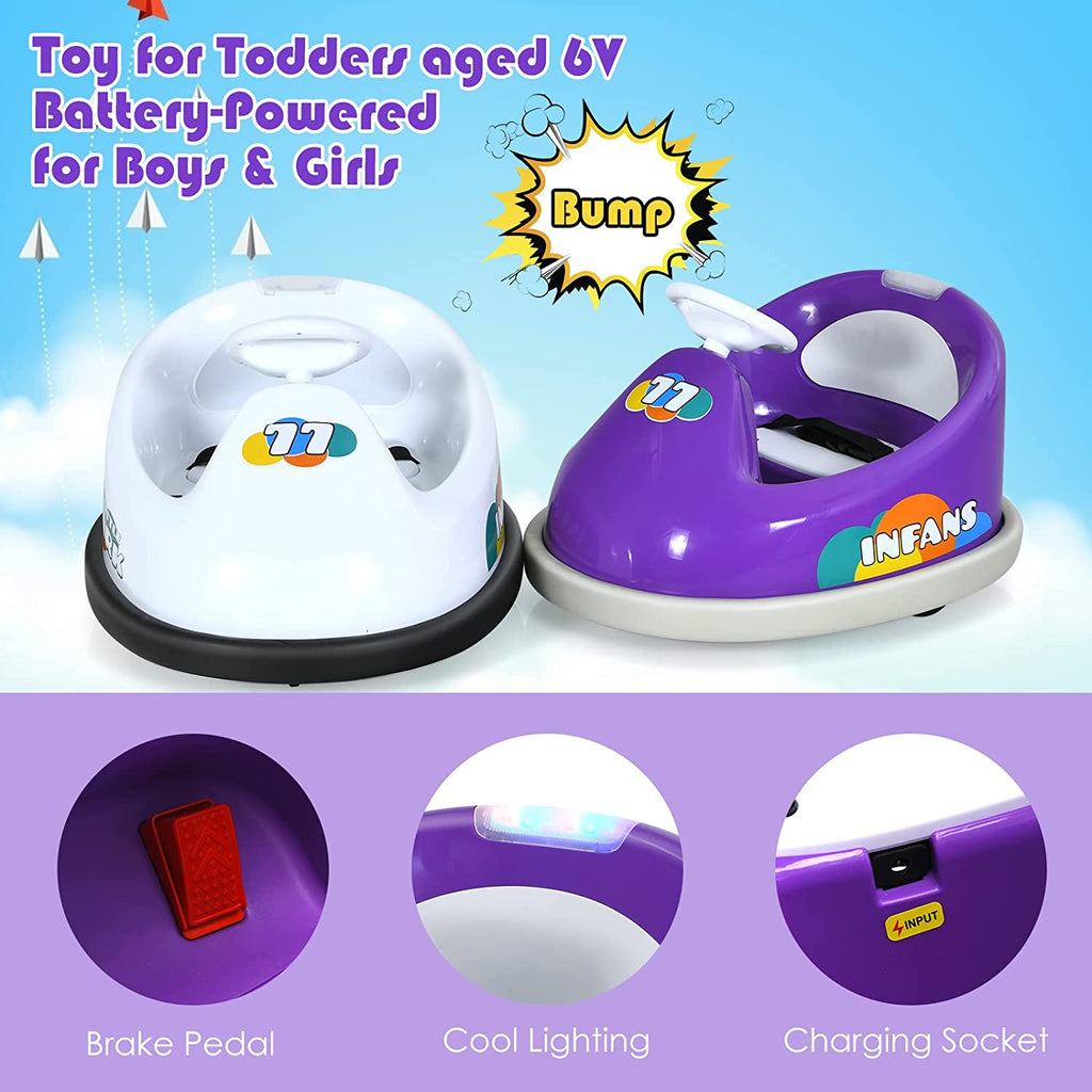 6V Electric Vehicles Ride On Bumper Car Remote Control INFANS