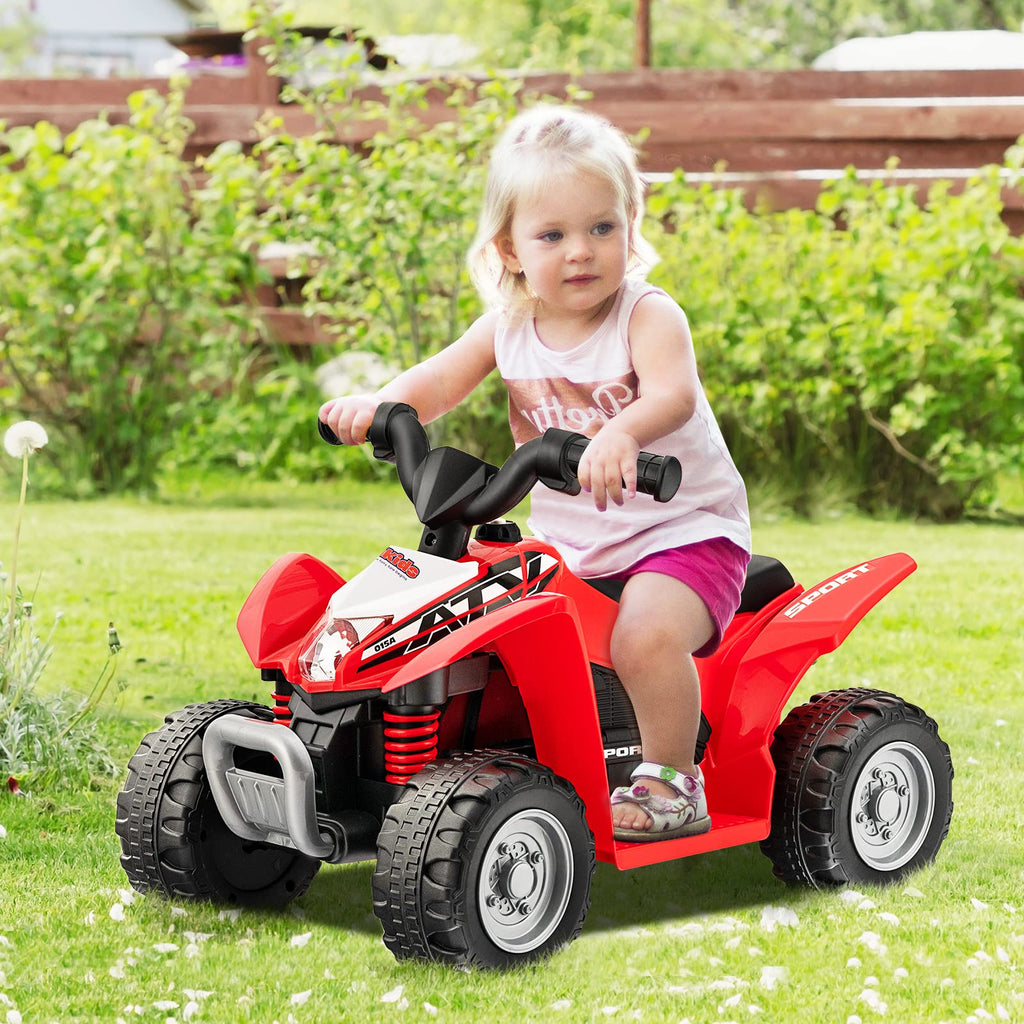 Infans Kids Ride On ATV, 6V Electric Vehicle for Toddlers, 4 Wheeler Battery Powered Motorized Quad Toy Car INFANS