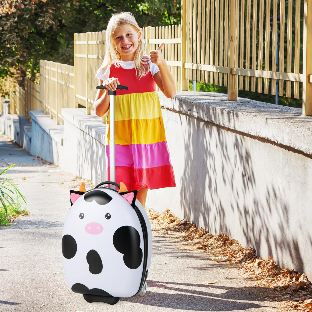 INFANS Kids Luggage, 16’’ Carry On Rolling Suitcase for Girls Boys with 2 Flashing Spinner Wheels INFANS