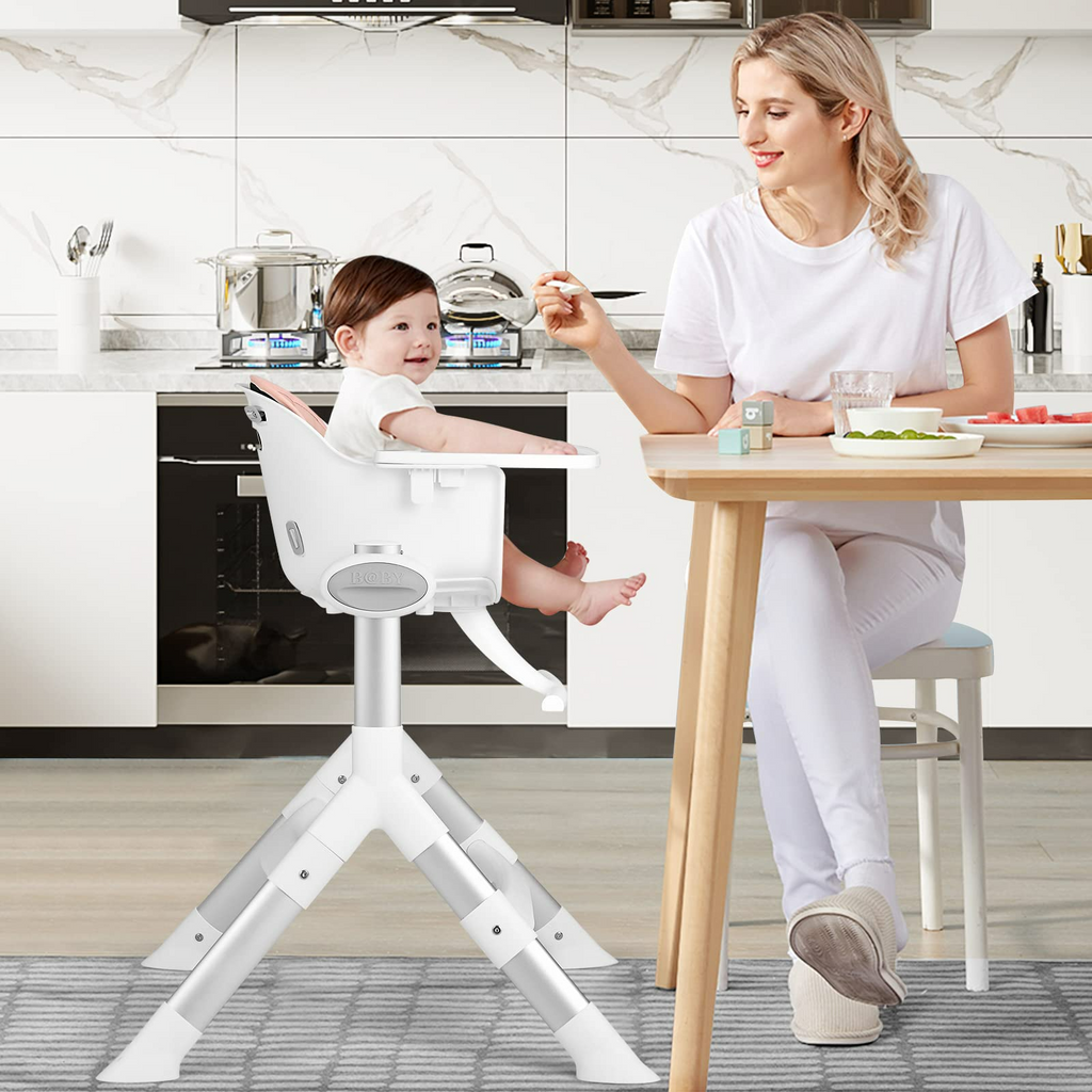 INFANS Baby High Chair, Modern Convertible Design Highchair with Aluminum Construction INFANS