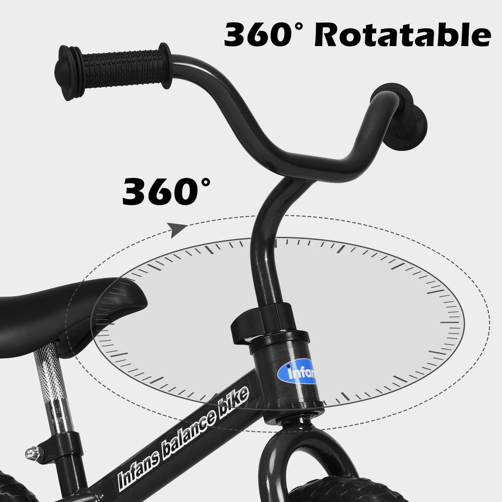 Balance Bike Training Bicycle with 10" Airless Eva Tires INFANS