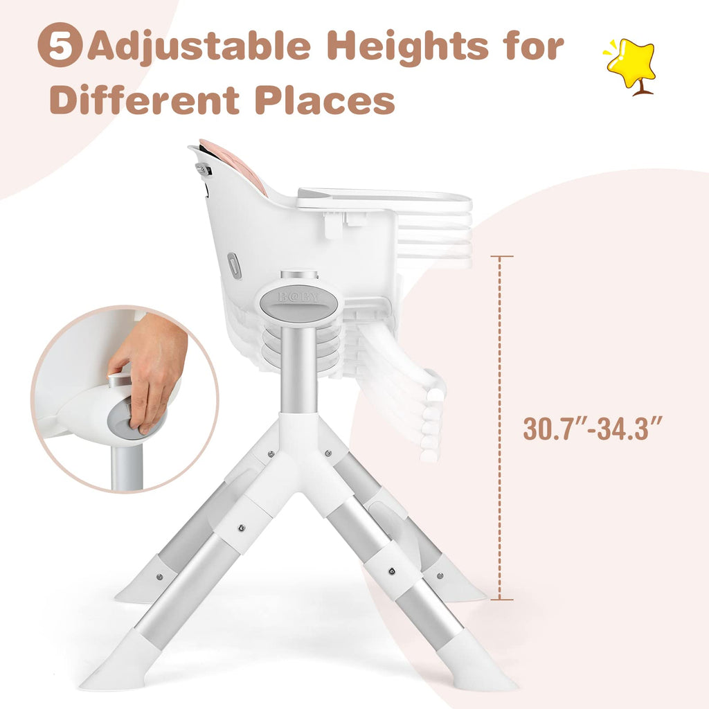 INFANS Baby High Chair, Modern Convertible Design Highchair with Aluminum Construction INFANS