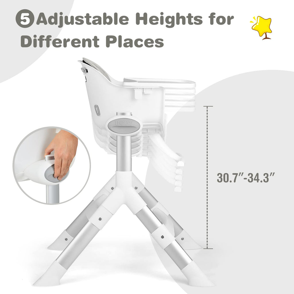 INFANS Baby High Chair, Modern Convertible Design Highchair with Aluminum Construction INFANS