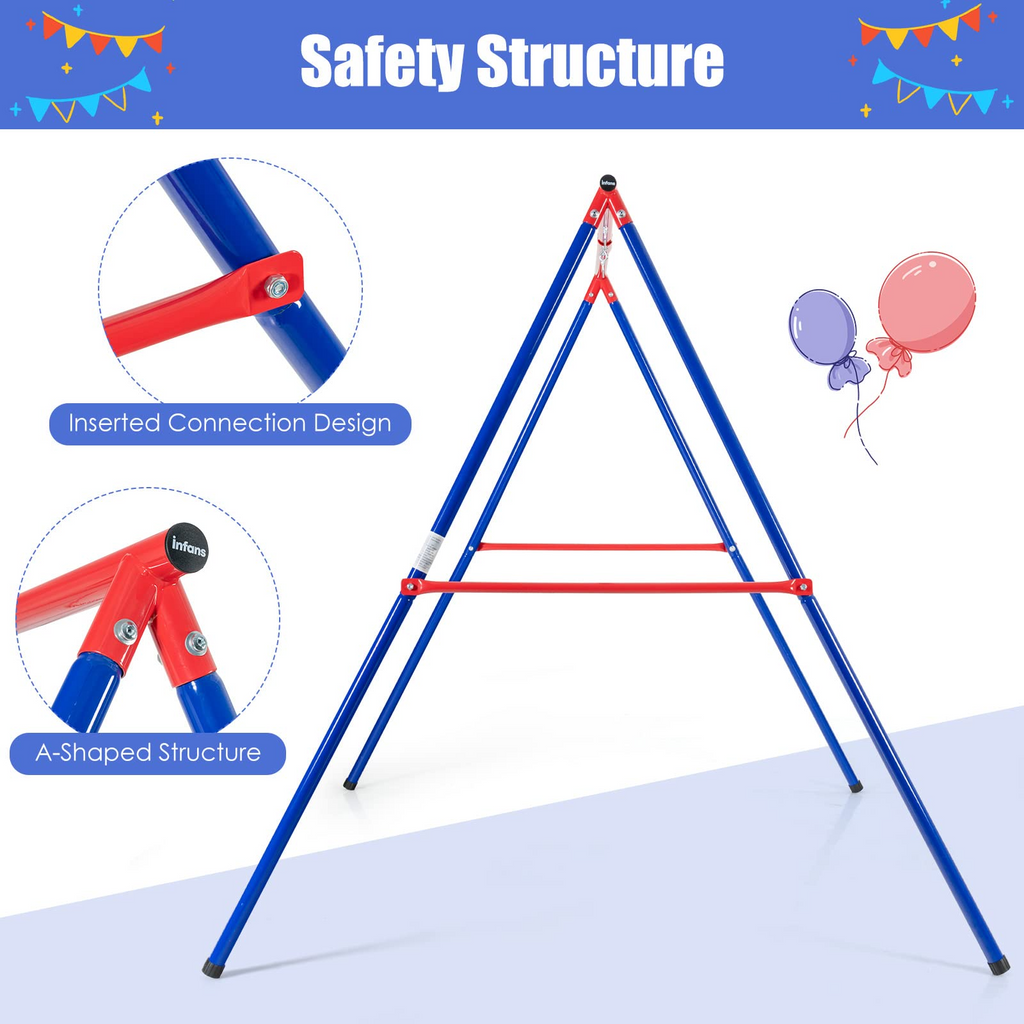 550lbs Heavy Duty Metal Swing Frame | Extra Large A-Frame Swing Stand for Kids and Adult Outdoor Backyard Playground INFANS