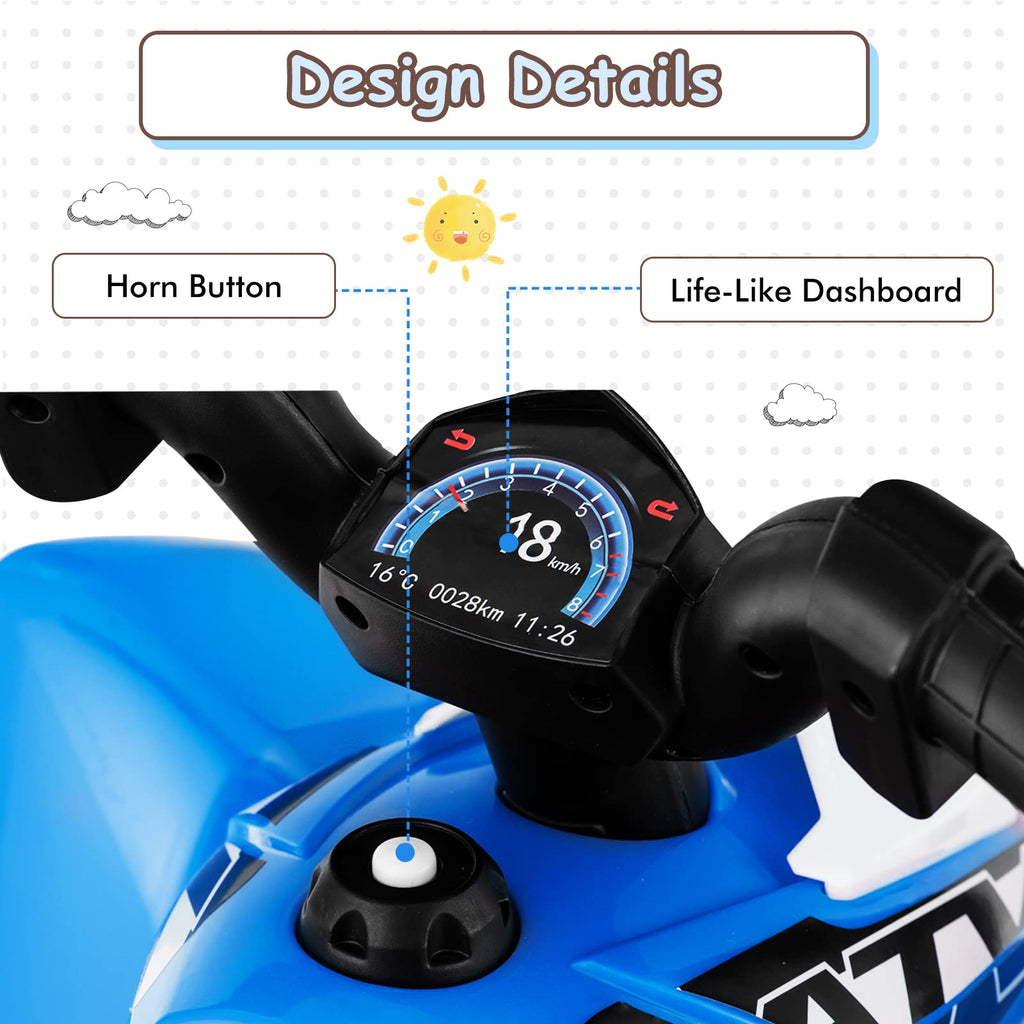 Infans Kids Ride On ATV, 6V Electric Vehicle for Toddlers, 4 Wheeler Battery Powered Motorized Quad Toy Car INFANS