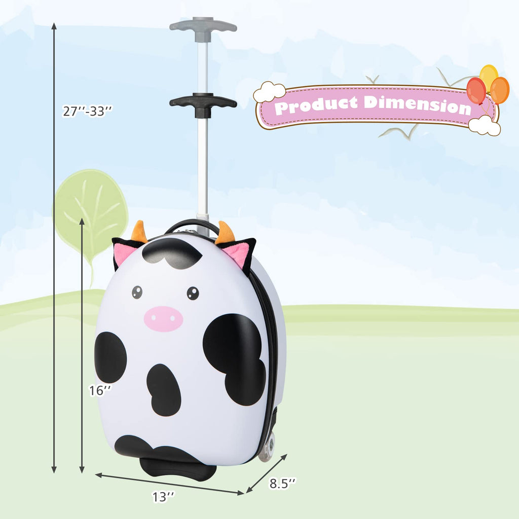 INFANS Kids Luggage, 16’’ Carry On Rolling Suitcase for Girls Boys with 2 Flashing Spinner Wheels INFANS