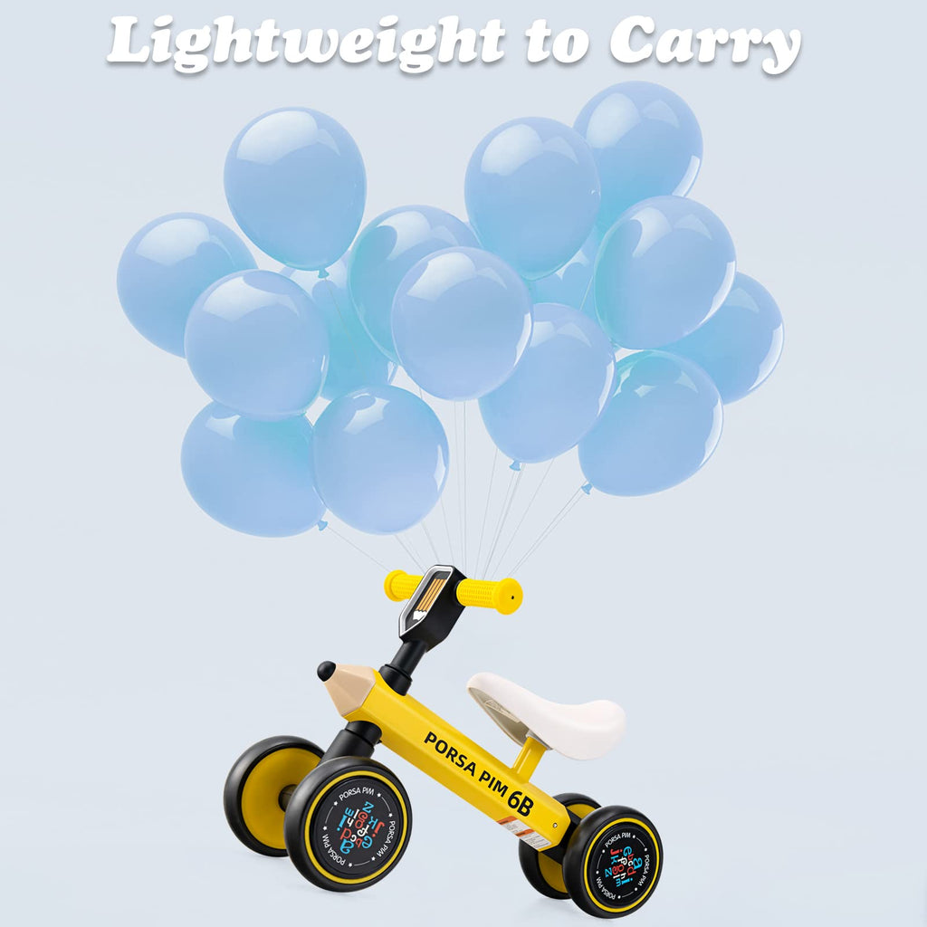 INFANS Baby Balance Bike, Toddler Ride On Bicycle for 1 Year Old, Kids No Pedal Sliding Toy with Silent Wheels INFANS