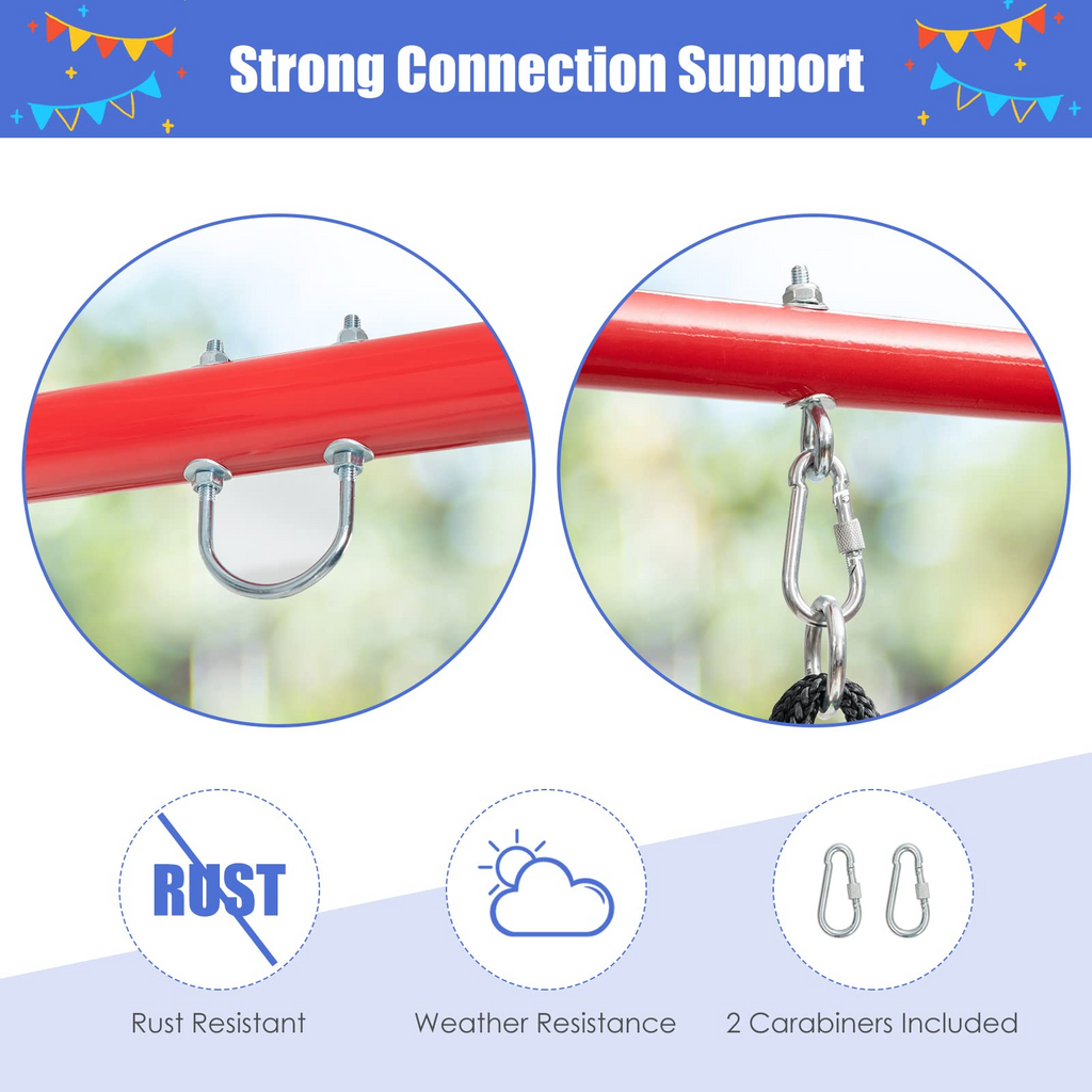 550lbs Heavy Duty Metal Swing Frame | Extra Large A-Frame Swing Stand for Kids and Adult Outdoor Backyard Playground INFANS