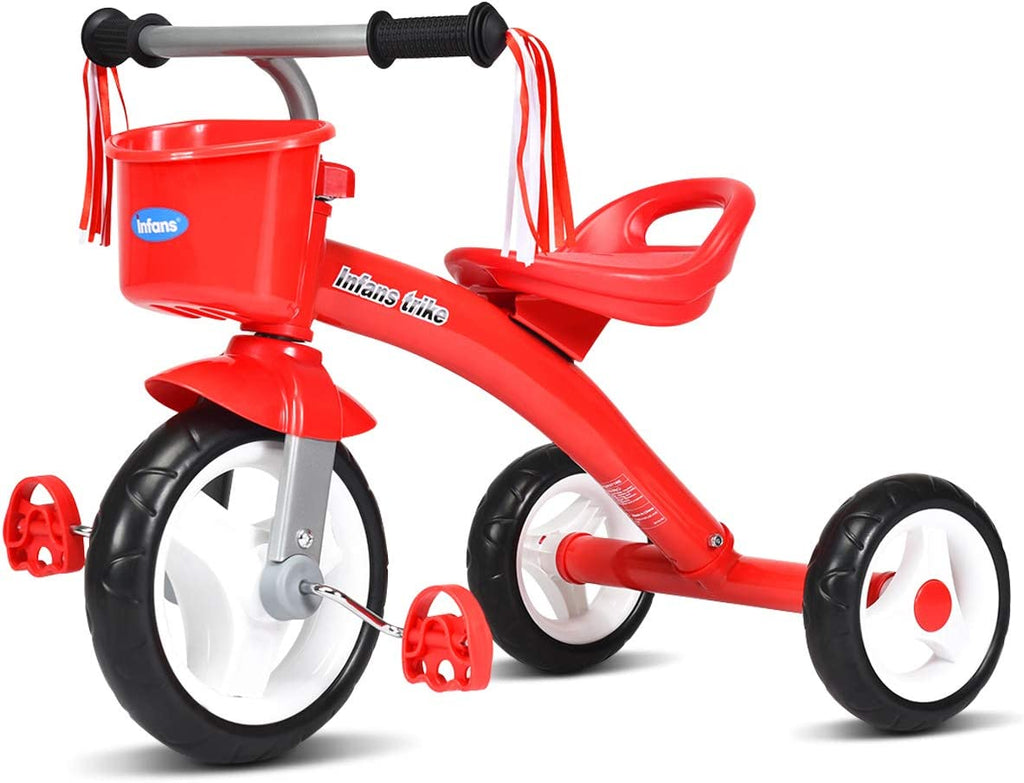 Kids Tricycle Rider with Adjustable Seat INFANS