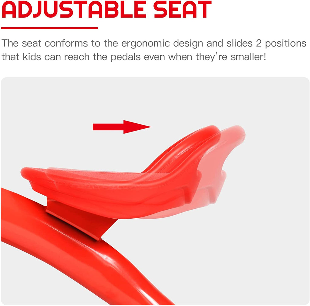 Kids Tricycle Rider with Adjustable Seat INFANS